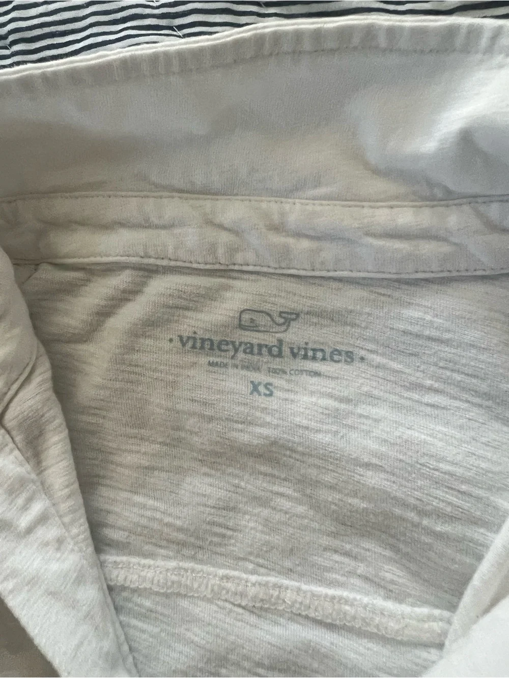 Vineyard Vines Women White Long Sleeve Polo with Whale Pocket. Not kids, women’s